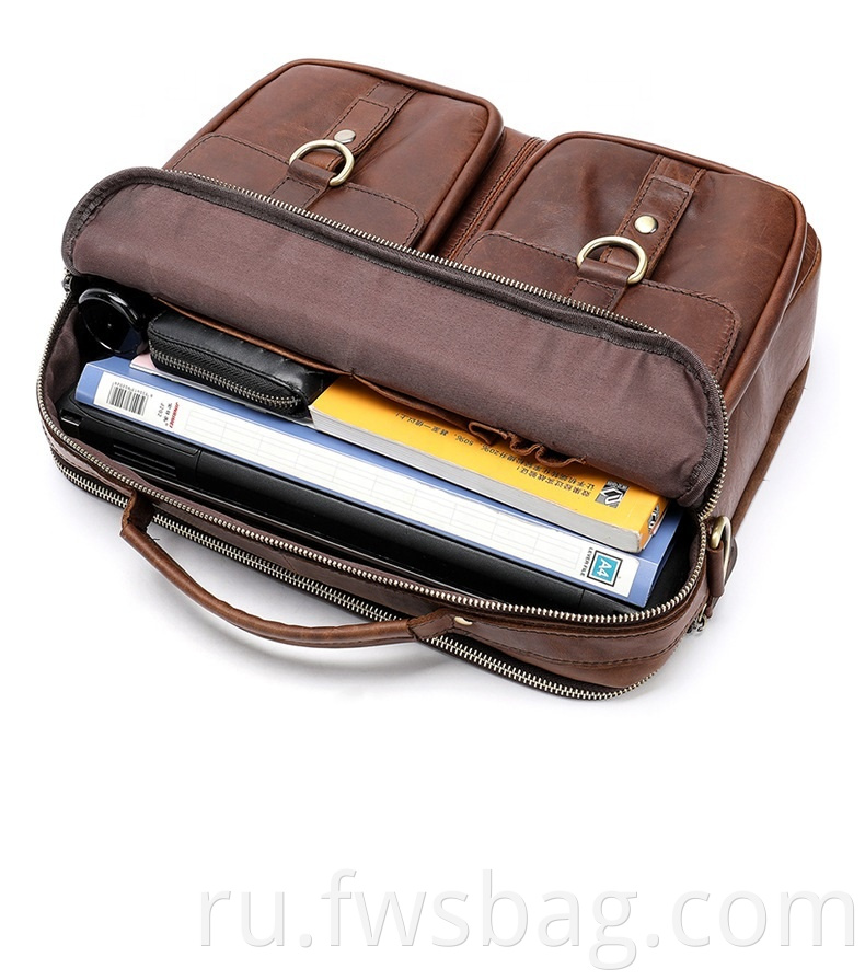 Factory Price Oem Office Business Real Leather Handbag Vintage Briefcase Laptop Bag For Men6